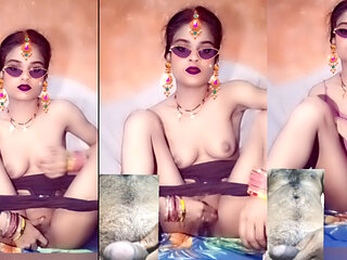 Beautiful Girl sex chating with her husband's friend on video call