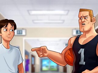 MissKitty2Ks summer saga with a French tutor gets steamy in the washroom