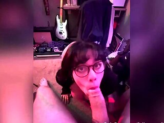 Brunette hardcore blowjob