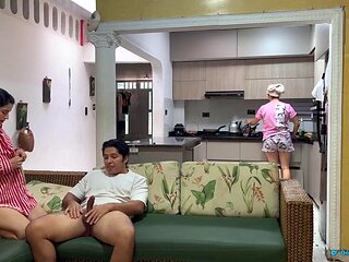 I had sex in front of my wife with her friend! She didnt even notice!