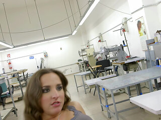 Neighbor's Hot Encounter - Tattooed Brunette Sucks and Fucks Hard Until She Screams