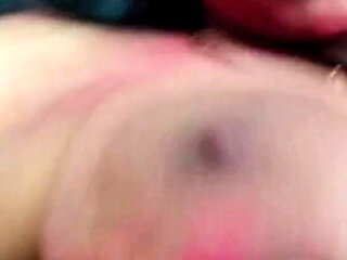 Holi Special: Stepdad Fucks Horny Stepdaughter in Bathroom with Red Gulal All Over Her Big Tits