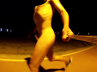 Enjoying My Nudity in the Suburb I Had to Escape From Boy Who Yelled at Me, Hide and Jerk off