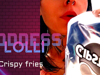eating potatoes asmr noise biting chips goddesslolli italian goddess