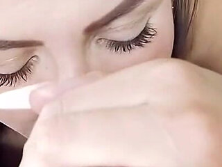 Sweet Latina knows how to blow this cock