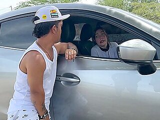 I Fulfill My Sexual Fantasy With A Little Dwarf Who Has His Motorcycle Stranded In The Middle Of Nowhere, He Puts His Huge Cock In Me Until I Fill With Milk