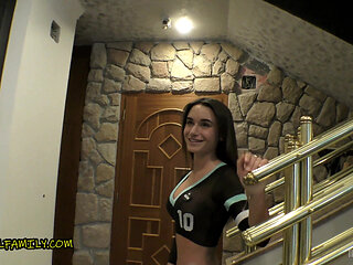 My step sister Lana Roy makes me a cheerleader & anal creampie her- Immoral Family