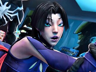 Psylocke Gets Pounded by Monster in Hardcore 3D Action