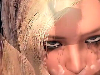 Busty Blonde Babe Extreme Deepthroat Facefuck - Blonde Babe