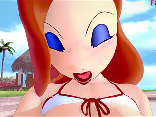 Jessica Rabbit get fucked in public pool