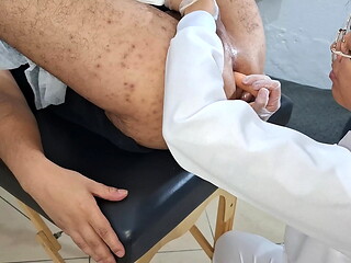 He went to the urologist because he no longer felt pleasure and she stuck her strapon in him until he came.