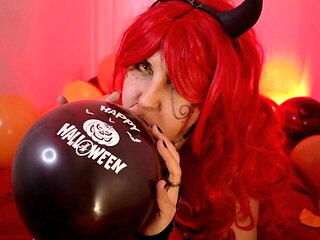 Massive Balloon Pop After Halloween Party - Bunny Looner [lowres]