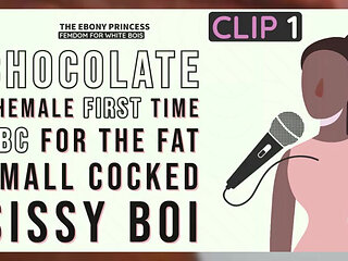 Clip 1 the ebony princess first time chocolate dick for the fat white boi