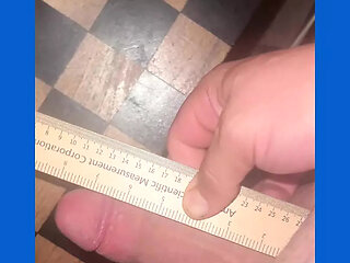 Full size measurements of my soft and hard cock ends with nut