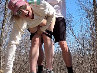 Ryland Ryker And Mya Lane - Almost Caught Fucking Sexy Milf In Nature On A Hike
