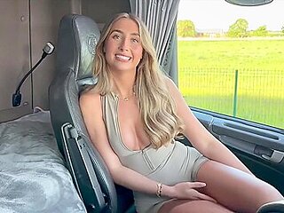 Sexy Slim Blonde Cutie Cheats On Her Bf, Rewarding The Trucker With Bj & Sex For Giving Her A Lift