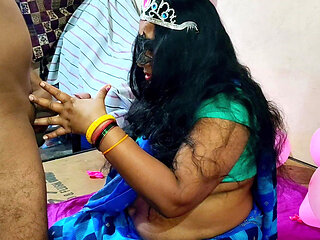 Indian Housewife on Her Birthday