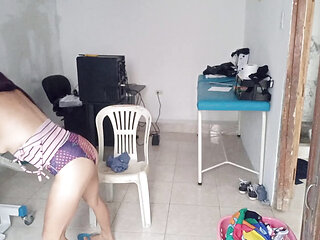 I do a sensual dance and record the video to send it to my dear boss.