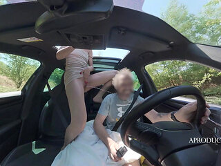 Desperate Panty Wetting Golden Shower Mouth Piss in My New Car