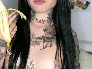 Amateur busty brunette masturbates and does hand job