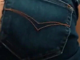 Sexy Booty Fucked by a Big Dick in Her Ripped Jeans