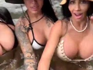 Busty Besties Danae Marie And Lacey Jane Enjoys An Outdoor Date And Blowjob