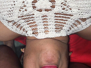 Sucking wife's cock is uncomfortable