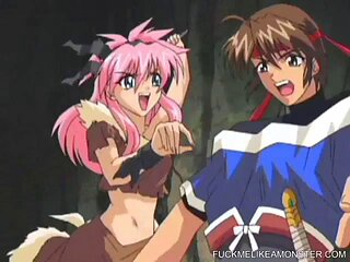 Horny anime slut fucking hard dick