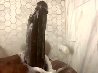 Bbc stepdad jacking off in the shower and then cute stepdaughter walks in