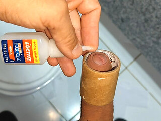 Super Hot Glue Secures the Dick to the Cock Ring