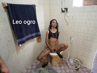 Bathroom sex with Jasmine Santanna 100% anal