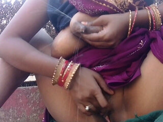 Indian Village Beautiful Hot Wife Fuck with Husband Outdoor Clear Hindi Audio, Indian Village Bhabhi Fuck in Outdoor Forest XXX