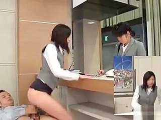 Hot asian babe gets horny riding a stiff cock