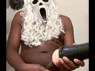 Punishing my new toy with big hard black dick