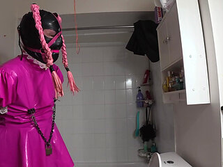 Sissy Maid Bathroom Self Bondage