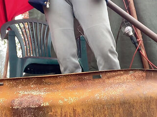 Pissing Pussy From Behind Amazing View