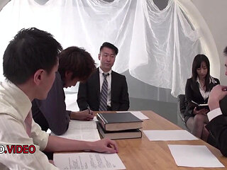 Sultry Asian Rina Mayuzumi Fulfills Office Fantasies With Passionate Urgency