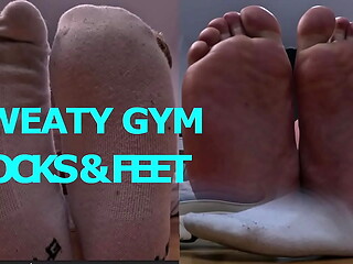 Boy Feet Sweaty Socks &amp_ Soles after Gym Gay Feet Footfetish Sneaker POV