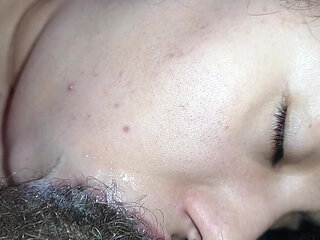 Bubbling all his hot saliva, by the hard cock of the horn exictated