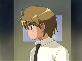 Hentai teen fucks nerd in library