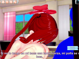 HENTAI GAME - BEAUTIFUL RED HAIR GIRLFRIEND GIVING IT ALL VERY HOT