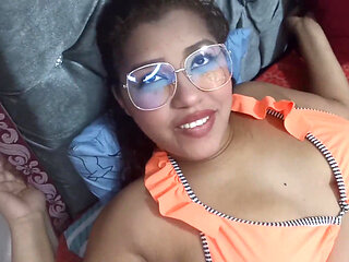 Teen Latina in Bikini Bra Getting Fucked