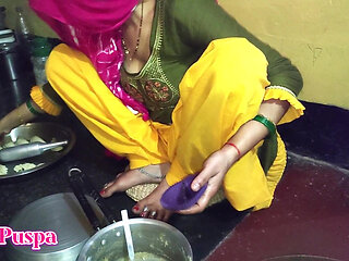 My desi maid stays at my house to work at night on festival, kitchen sex video, full romantic sex video