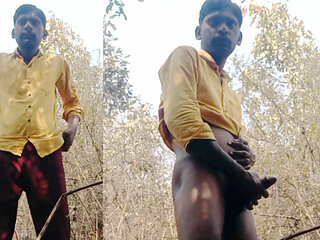 Rajesh Playboy 993 Daring Outdoor Masturbation Big Cock and Cumming in the Jungle. Outside Handjob Spanking Butt Public