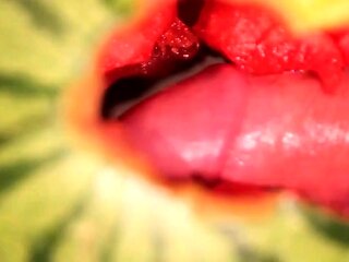 Muscular Stud Fucks and Cums on Watermelon