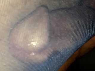 Crossdresser Cdmichell Cums Big Load Wearing Blue Onepiece Bodysuit