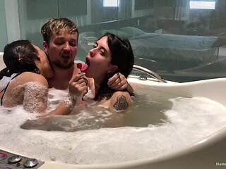 Scarlett and July's Wet and Wild Jacuzzi Adventure
