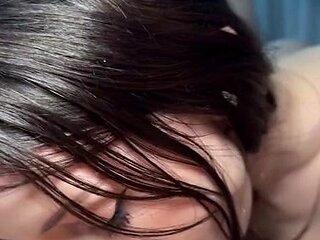 Mexicana blowjob with her big boobs