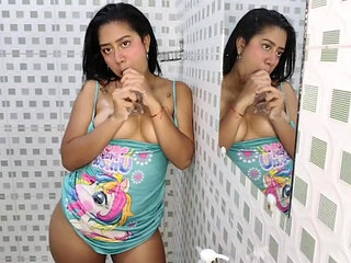 Slut gets fucked, in her stepbrother's bathroom secretly