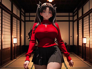 Rin Tohsaka - Pleasure Castle. Anime Hentai, Ai Generated, 3D Hentai